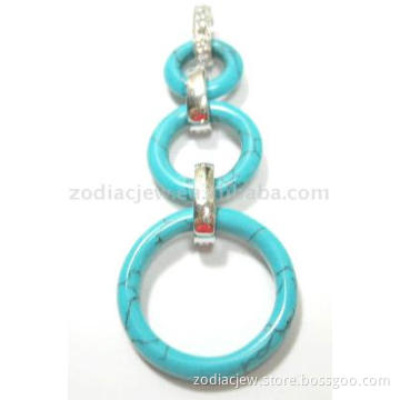 925 sterling silver Pendant with blue turquoise
